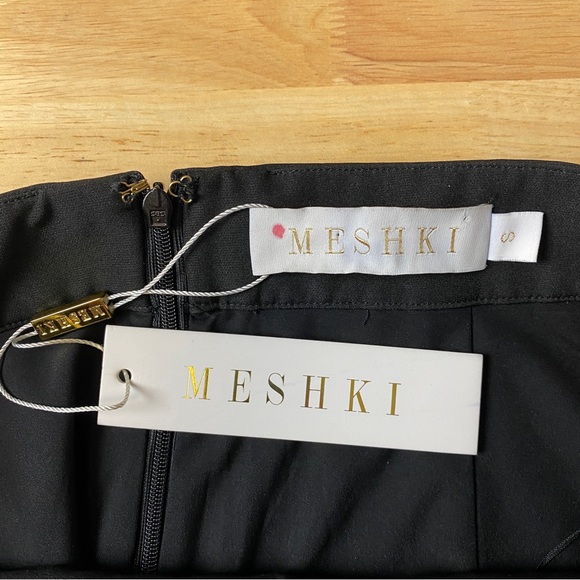 MESHKI Azalea Black Coin Embellished Cut Out Side High Waisted Mini Skirt Sz S 8 - Picture 5 of 9